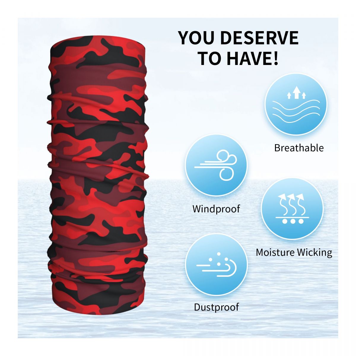 Militaryy Red Camouflage Banda - Balaclava Face Mask บทวิจารณ์และราคา
